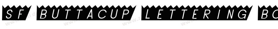 SF Buttacup Lettering Bold Oblique字体转换